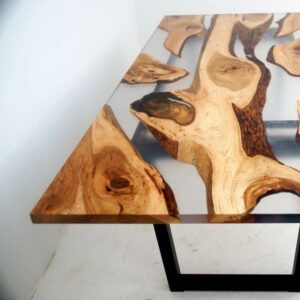 Olive Wood Epoxy Dining Table